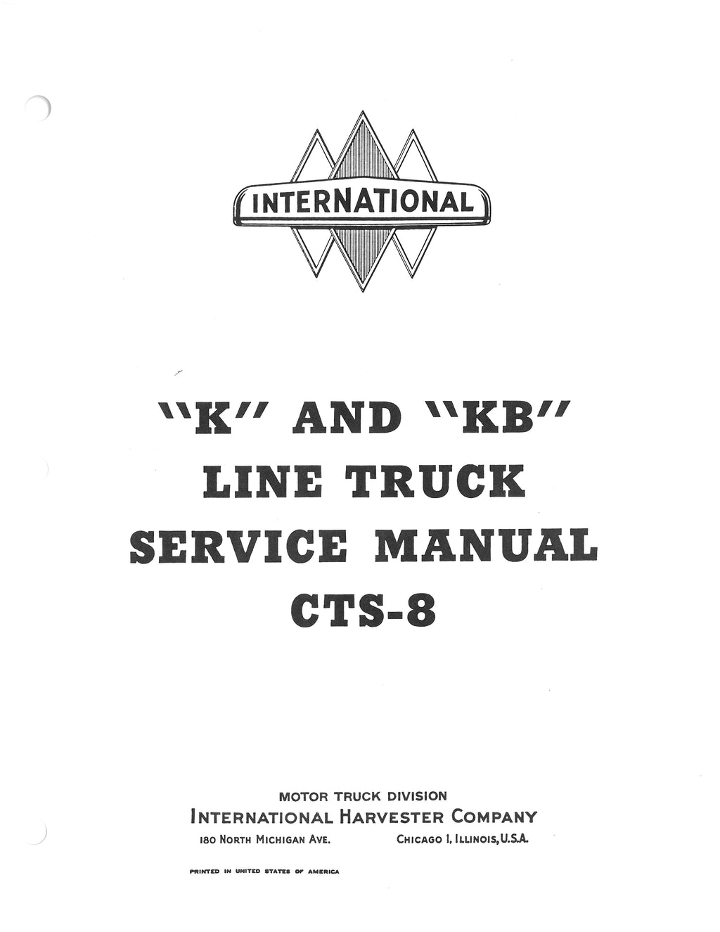 BB-CTS-8 Binder Books IH MANUALS & DECALS