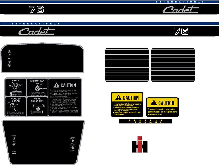BB-DS-CC-76 Binder Books IH MANUALS & DECALS