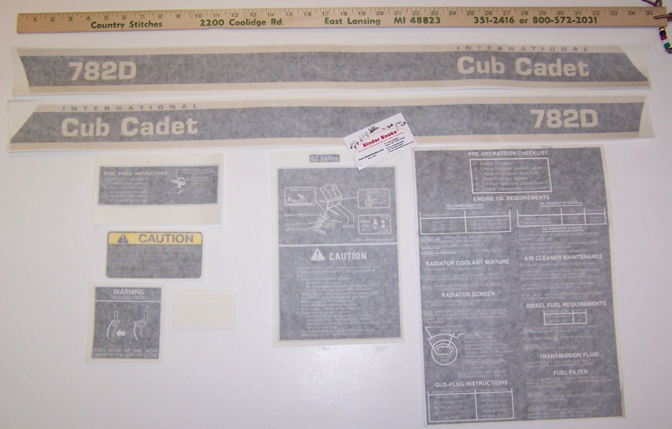 BB-DS-CC-782D Binder Books IH MANUALS & DECALS