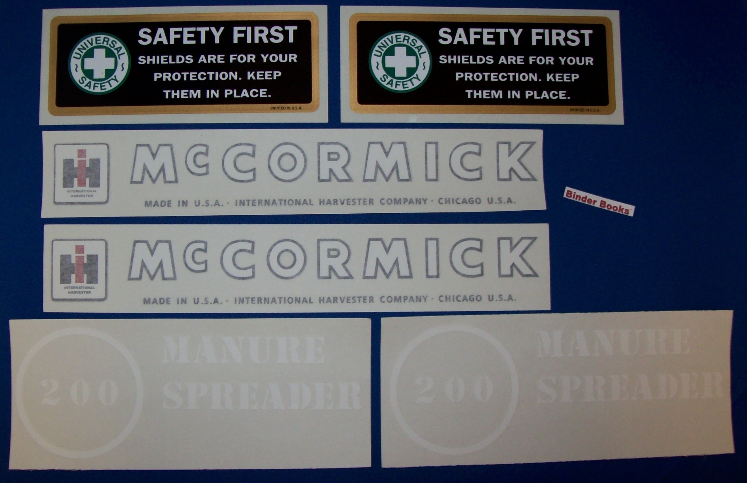 BB-DS-IH-M200V Binder Books IH MANUALS & DECALS