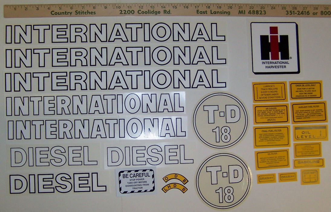 BB-DS-IH-TD18 Binder Books IH MANUALS & DECALS