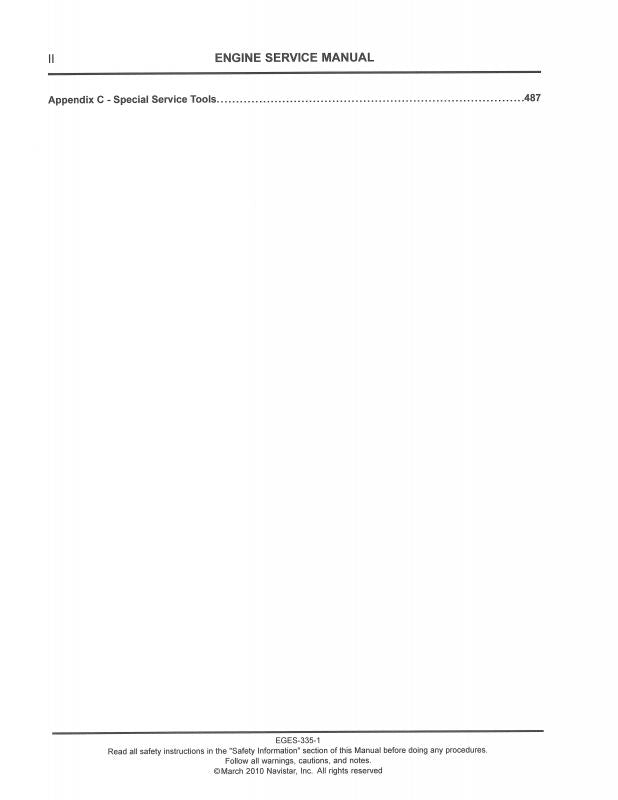 Service Manual for International® MaxxForce® DT, 9, and 10 DIESEL ENGINE
