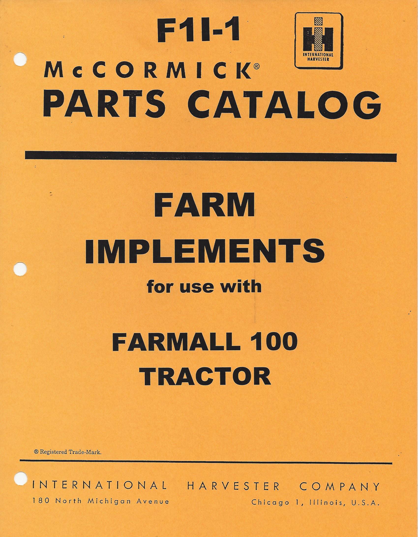 BB-F1I-1 Binder Books IH MANUALS & DECALS