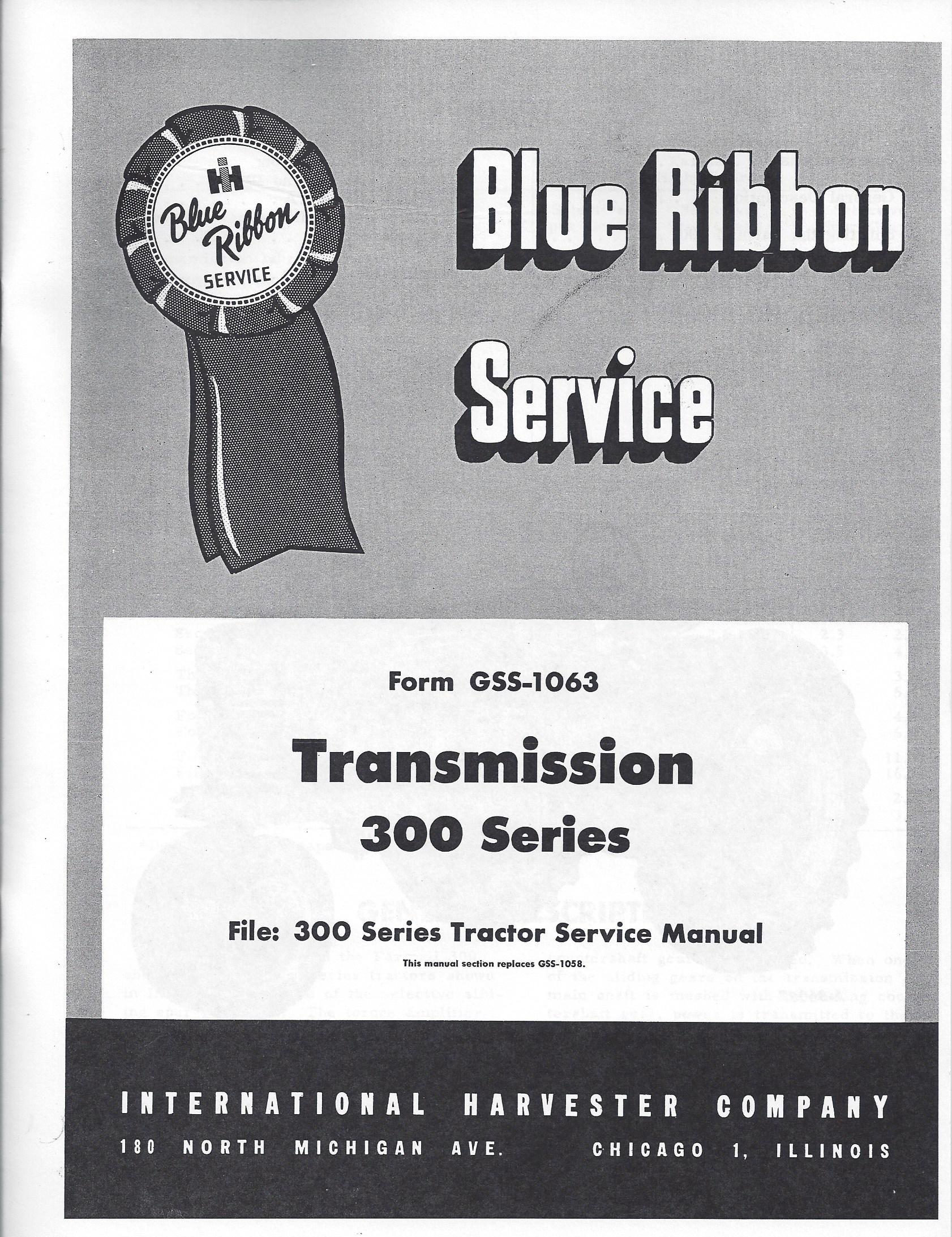 BB-GSS-1063 Binder Books IH MANUALS & DECALS