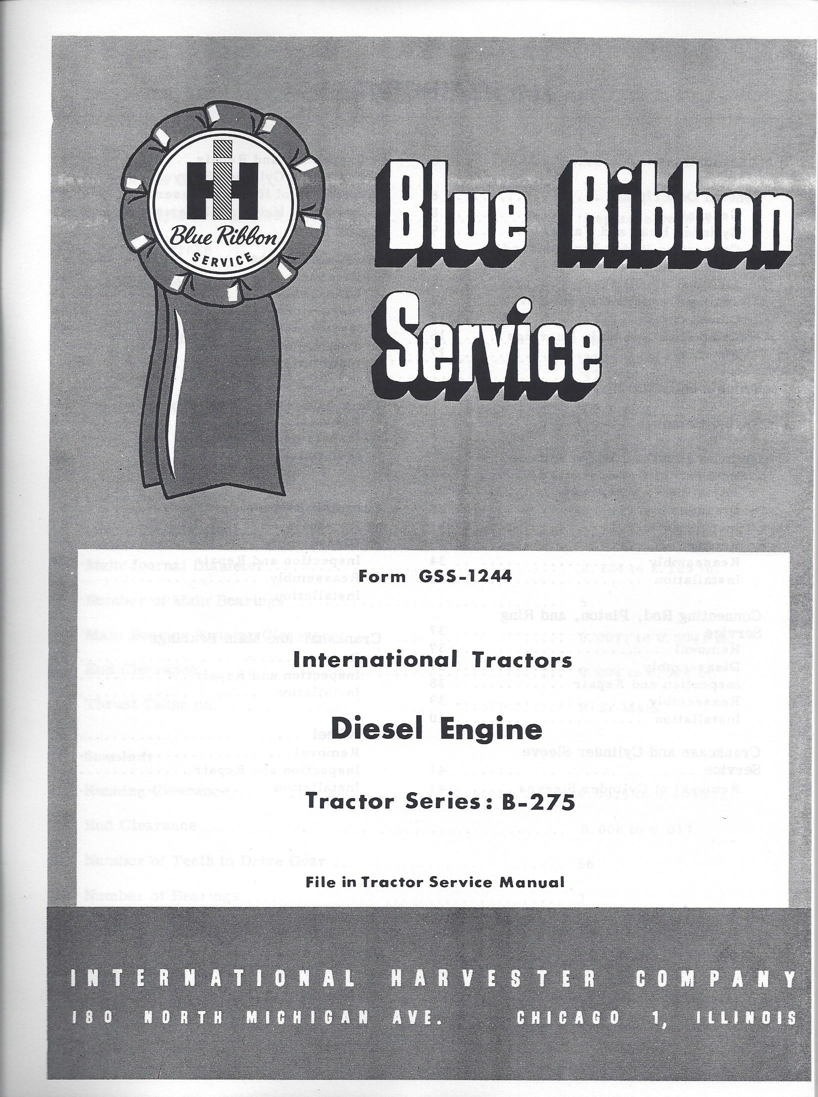 BB-GSSB275SET Binder Books IH MANUALS & DECALS