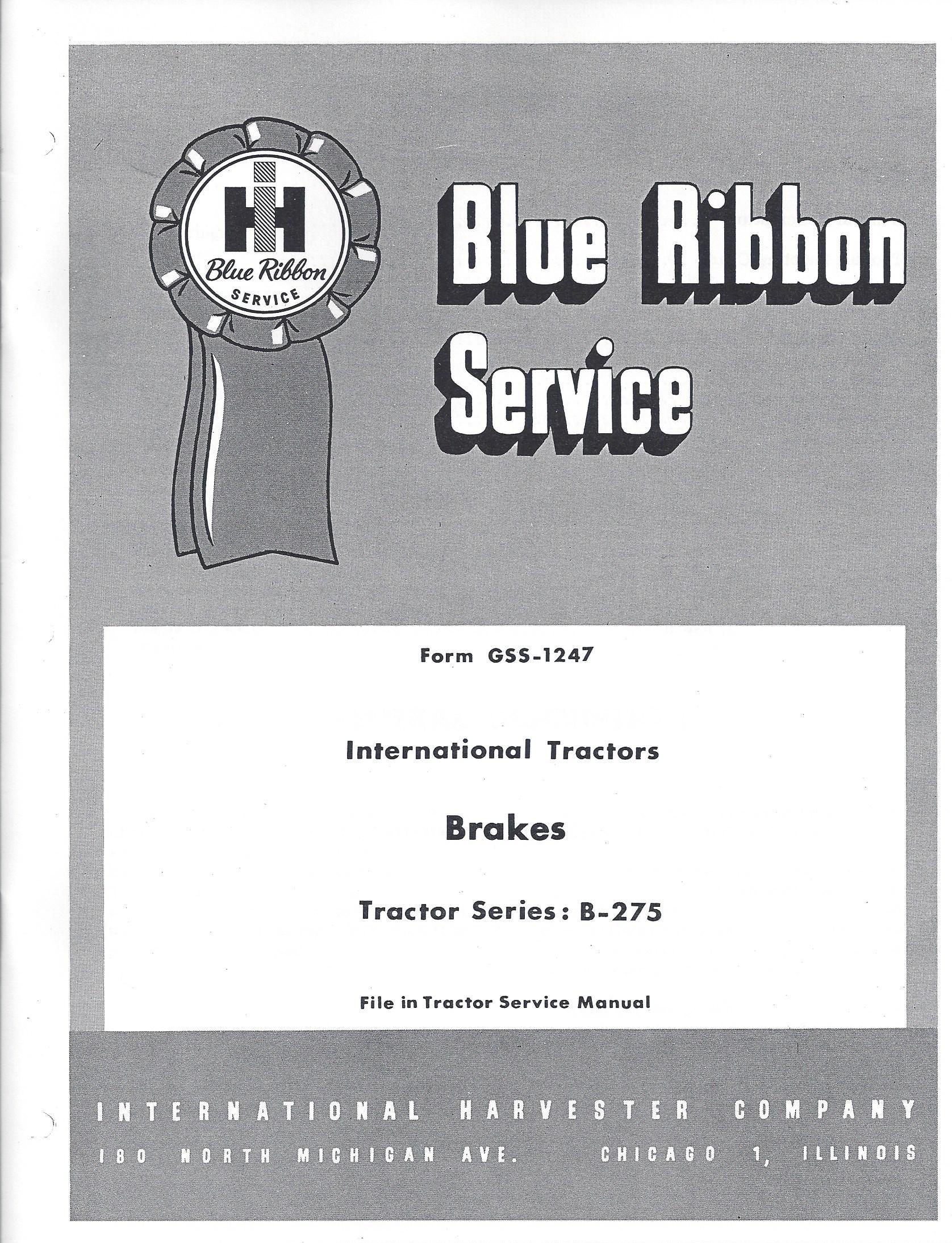 BB-GSS-1247 Binder Books IH MANUALS & DECALS