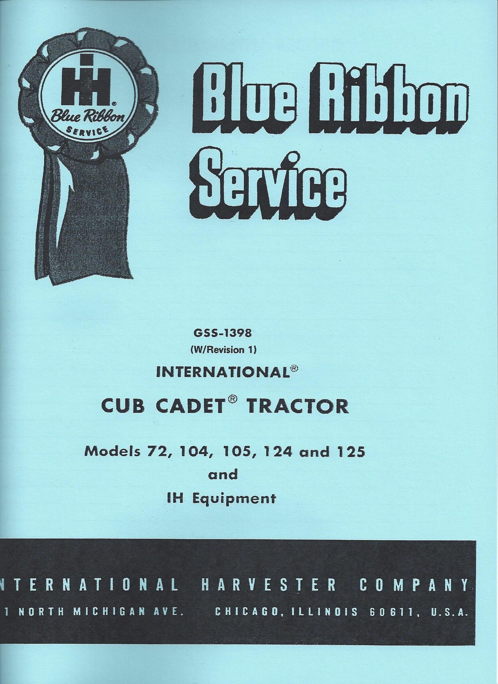 BB-GSS-1398 Binder Books IH MANUALS & DECALS