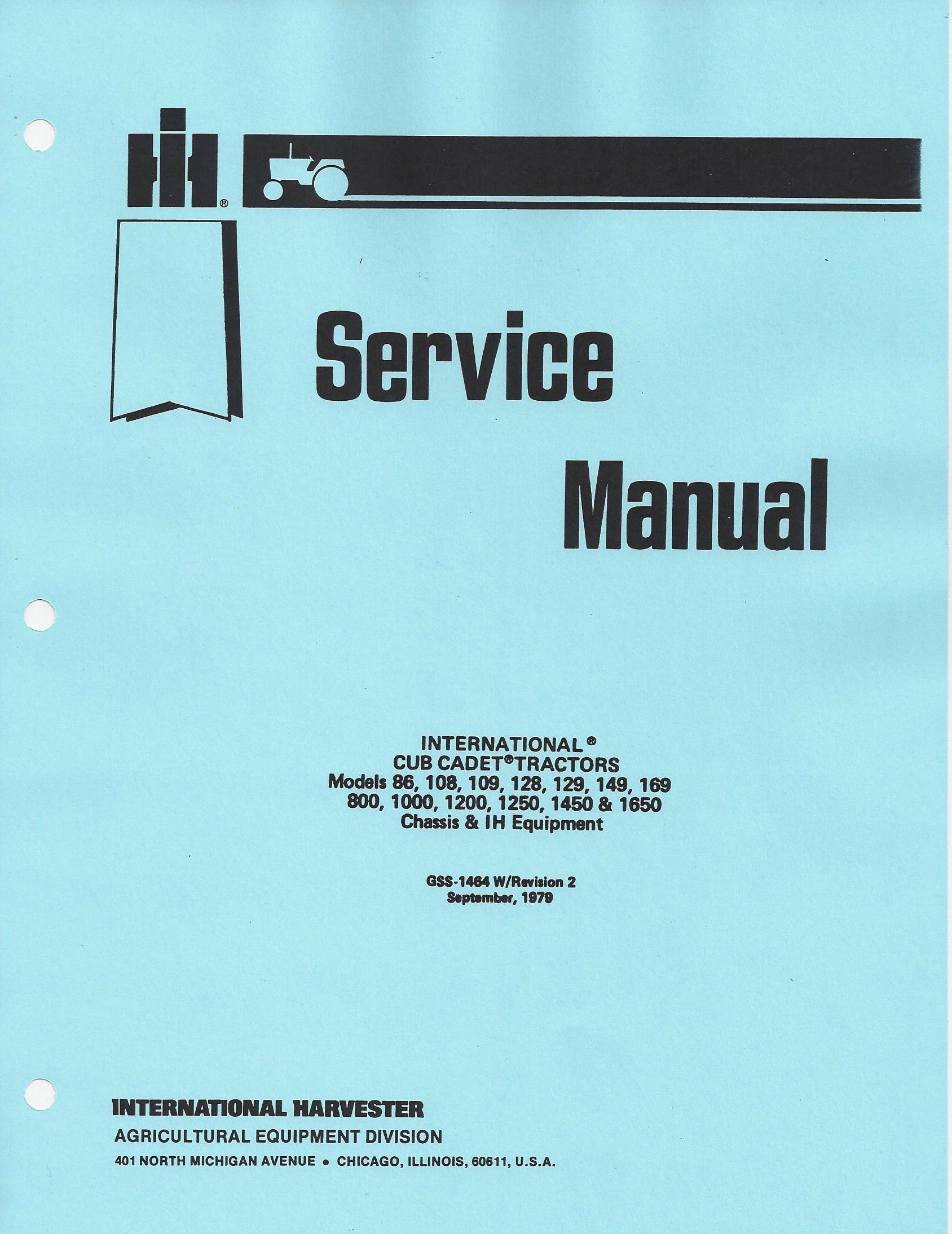 BB-GSS-1464 Binder Books IH MANUALS & DECALS