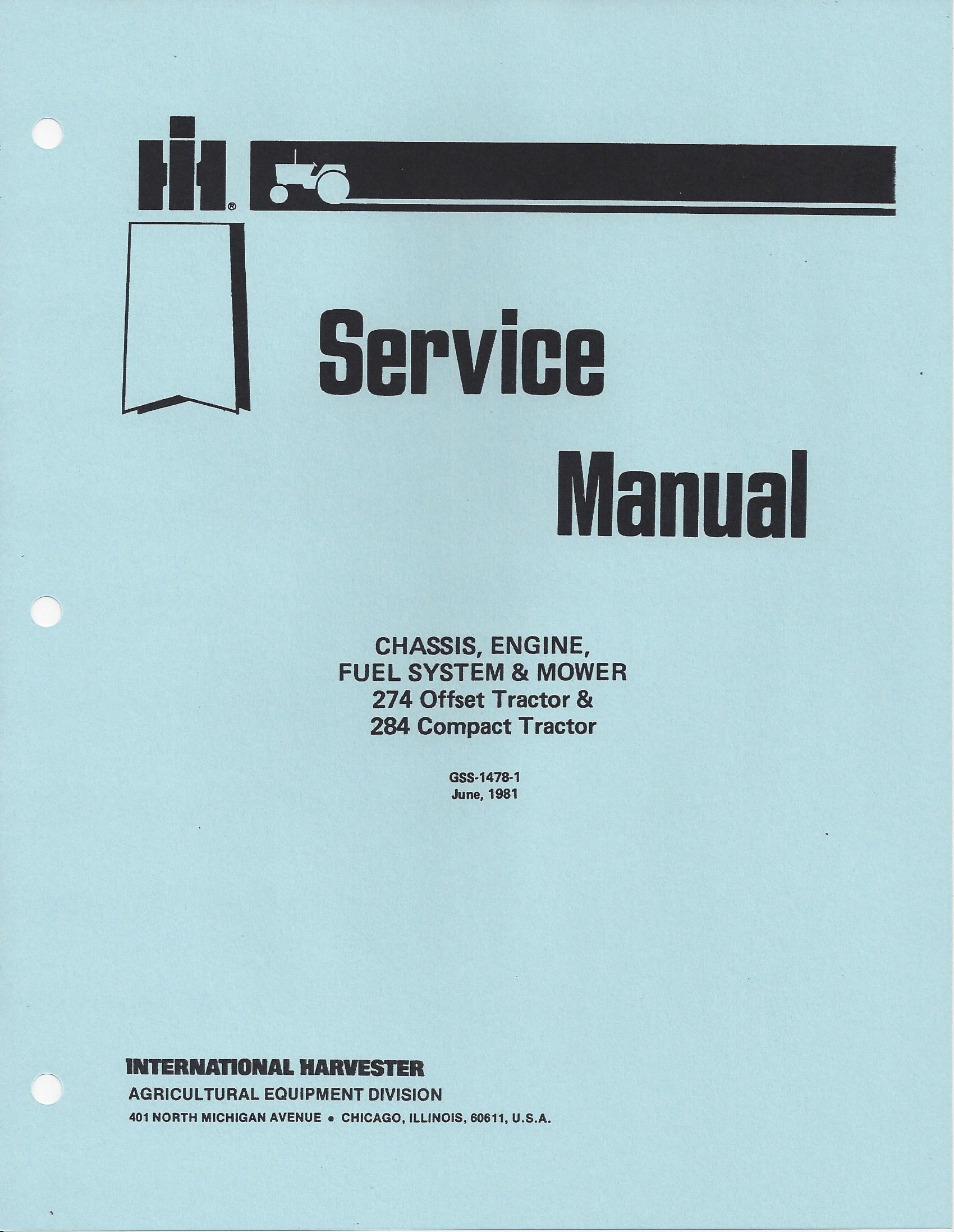 BB-GSS-1478 Binder Books IH MANUALS & DECALS