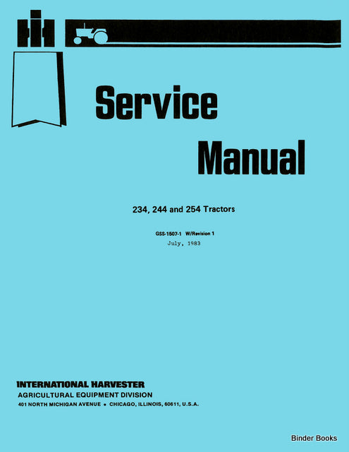 BB-GSS-1507-1 Binder Books IH MANUALS & DECALS