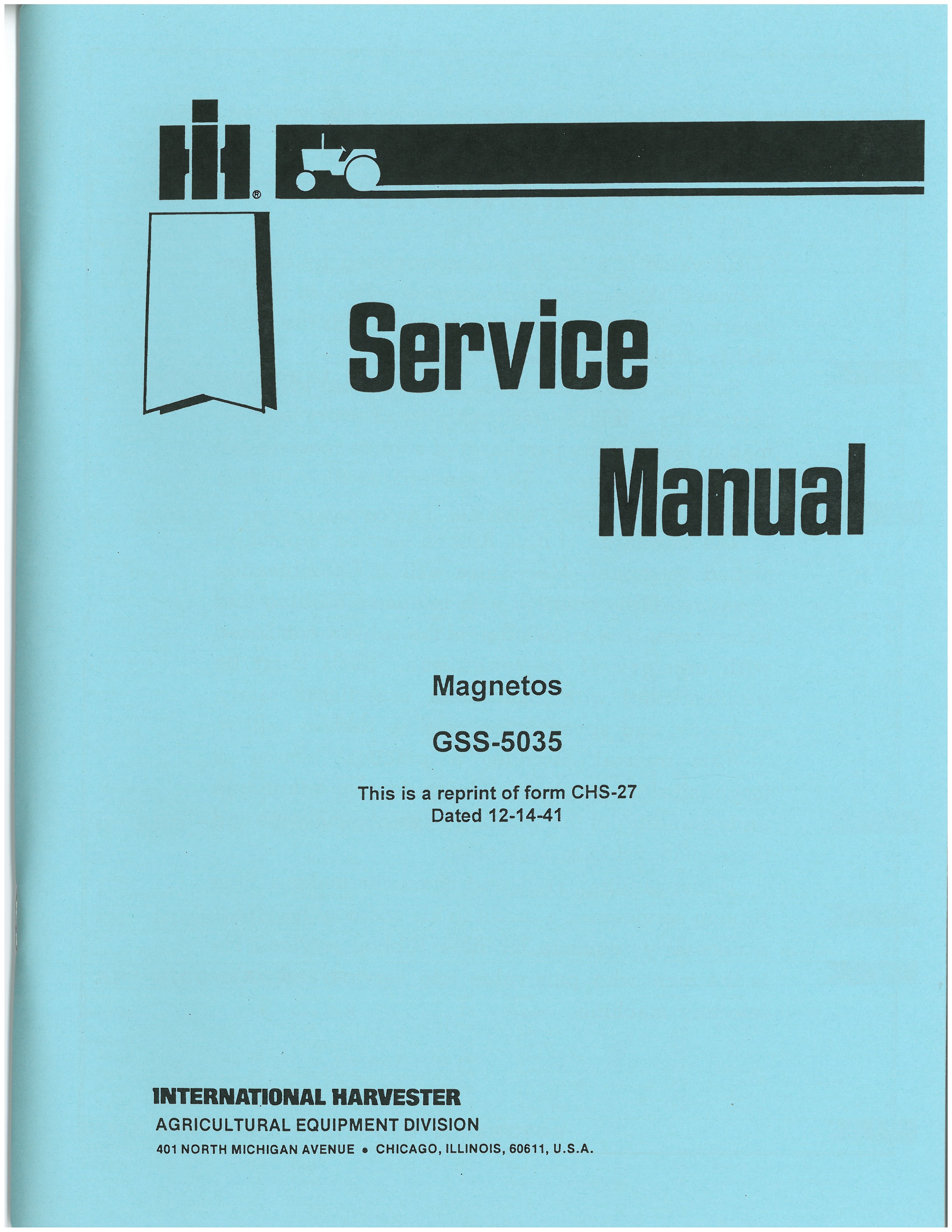BB-GSS-5035 Binder Books IH MANUALS & DECALS