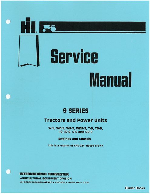 BB-GSS-5052 Binder Books IH MANUALS & DECALS