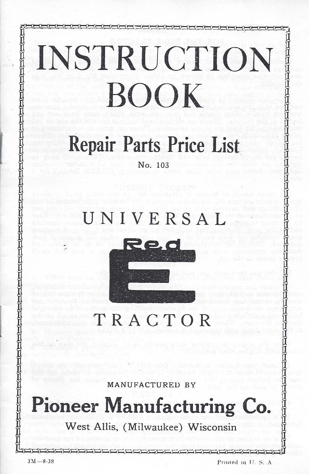 BB-GT-URE-OM Binder Books IH MANUALS & DECALS