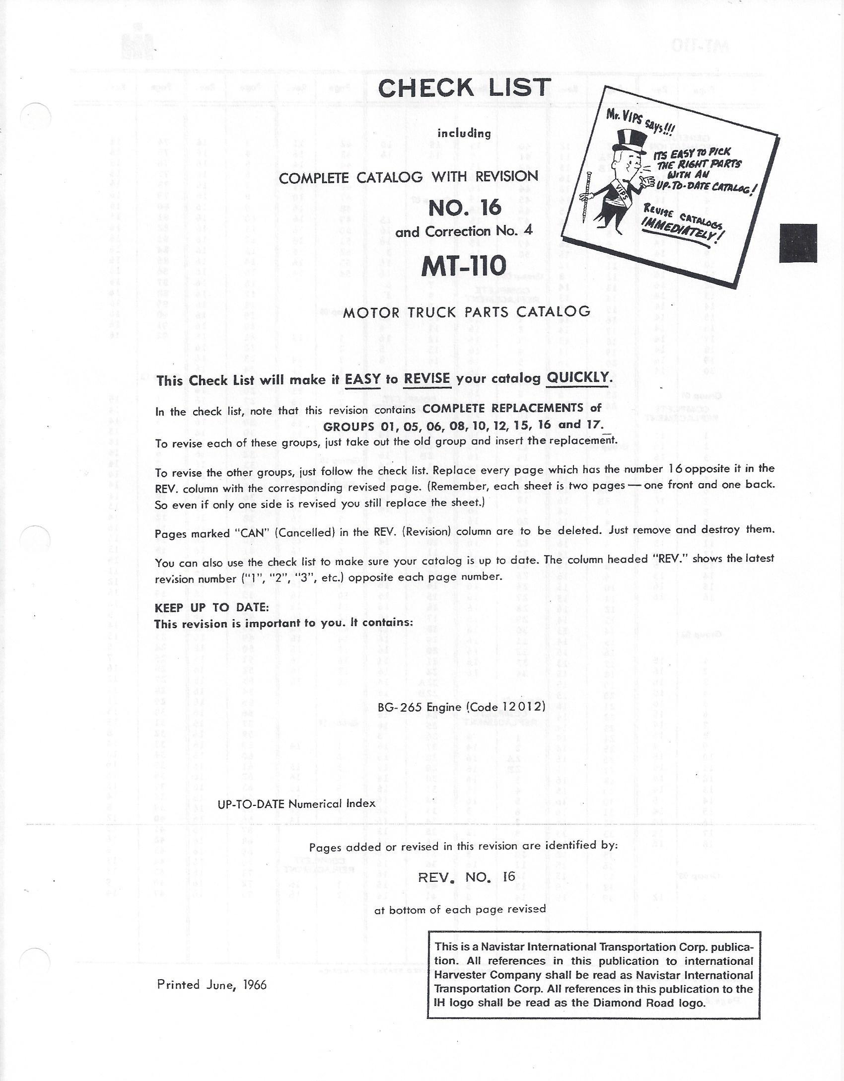 BB-MT-110 Binder Books IH MANUALS & DECALS