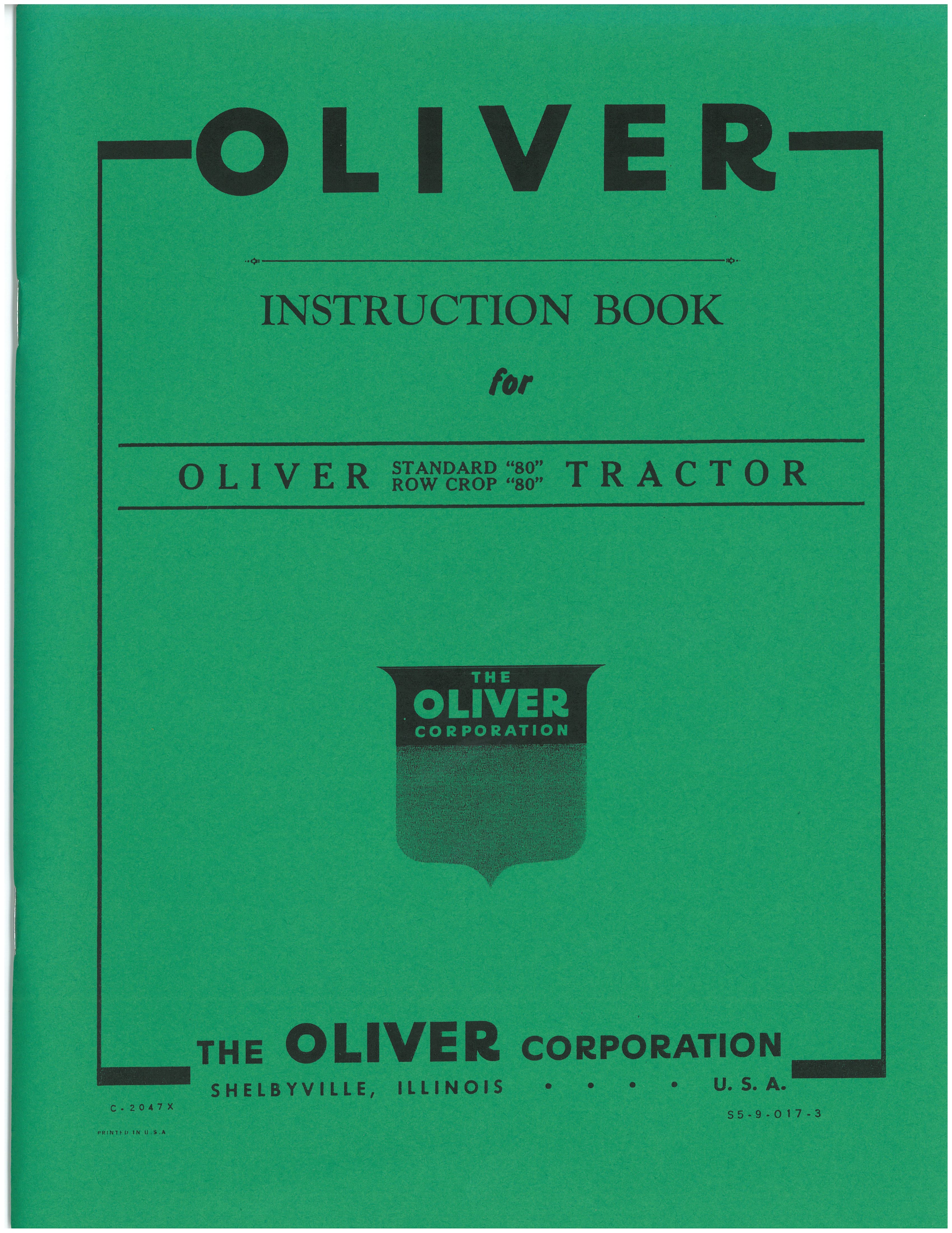 BB-OL-OM-80 Binder Books IH MANUALS & DECALS