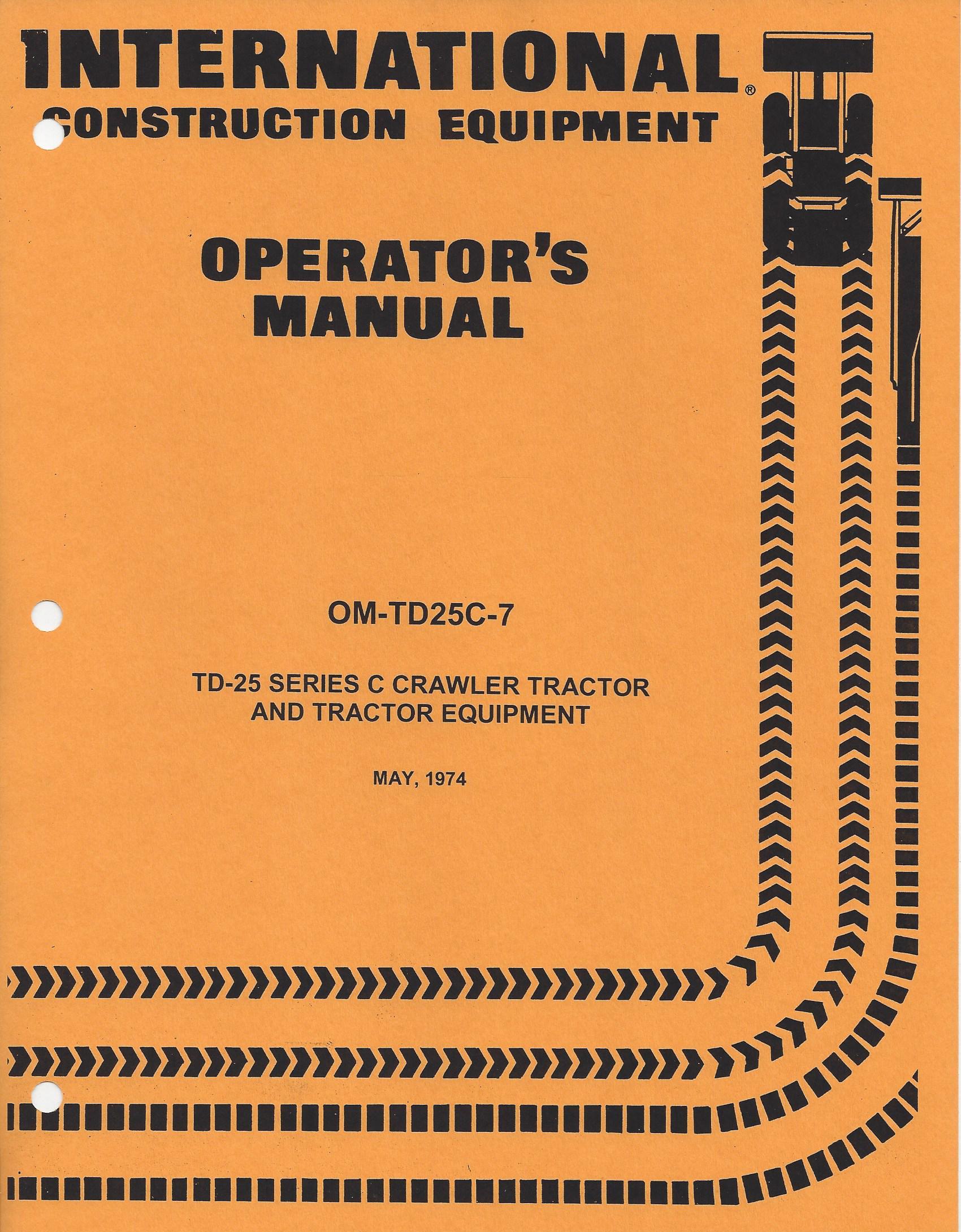 BB-OM-TD25C7 Binder Books IH MANUALS & DECALS