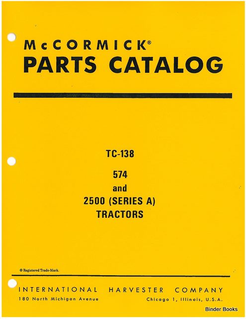 BB-TC-138 Binder Books IH MANUALS & DECALS