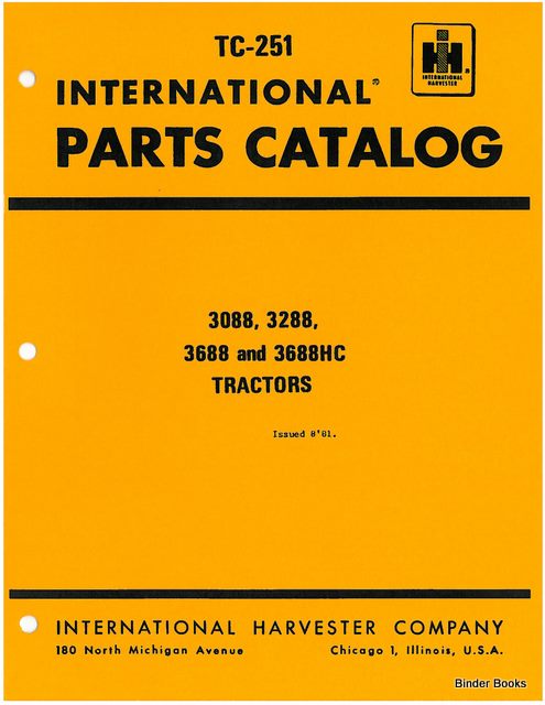 BB-TC-251 Binder Books IH MANUALS & DECALS