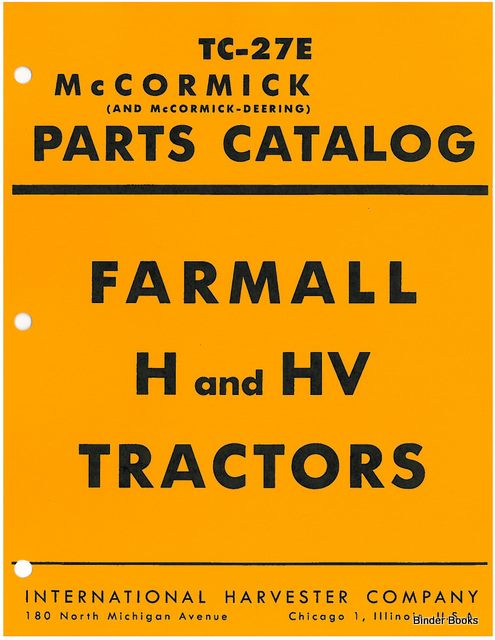 BB-TC-27E Binder Books IH MANUALS & DECALS