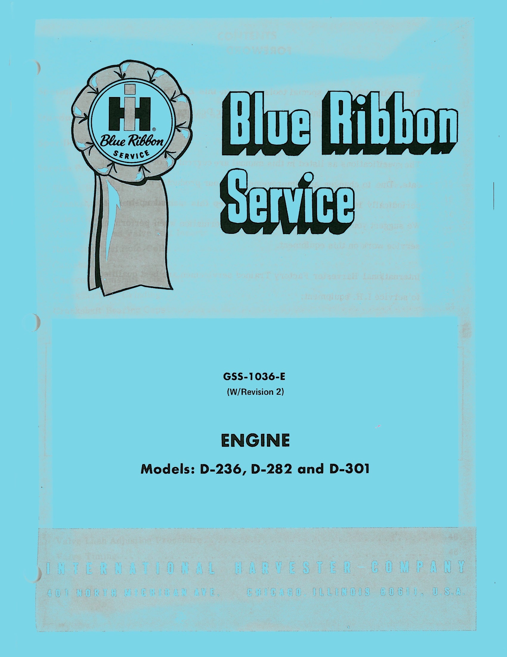 BB-GSS-1036 Binder Books IH MANUALS & DECALS