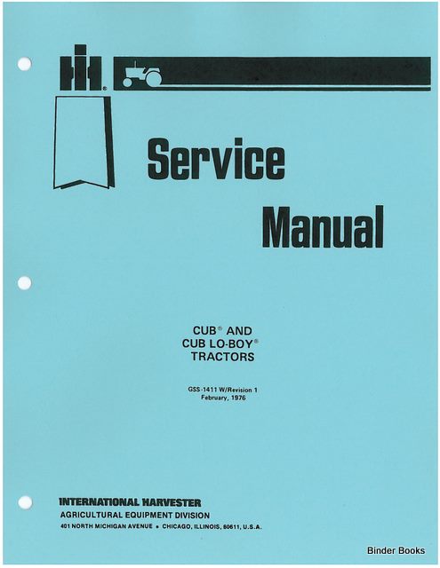 BB-GSS-1411 Binder Books IH MANUALS & DECALS