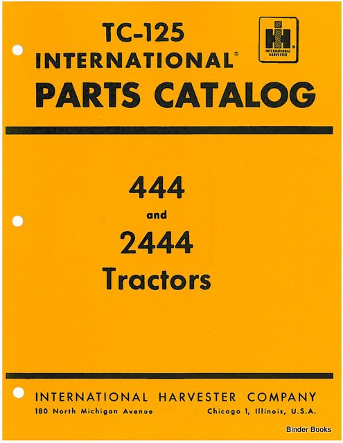 BB-TC-125 Binder Books IH MANUALS & DECALS