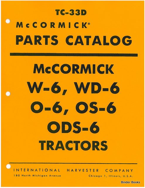 BB-TC-33D Binder Books IH MANUALS & DECALS