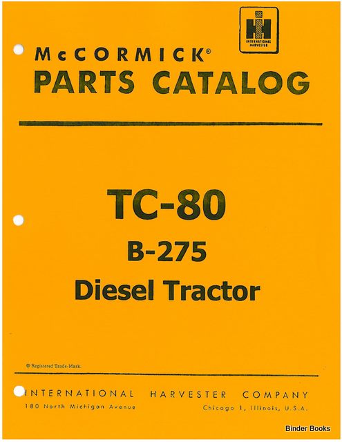 BB-TC-80 Binder Books IH MANUALS & DECALS