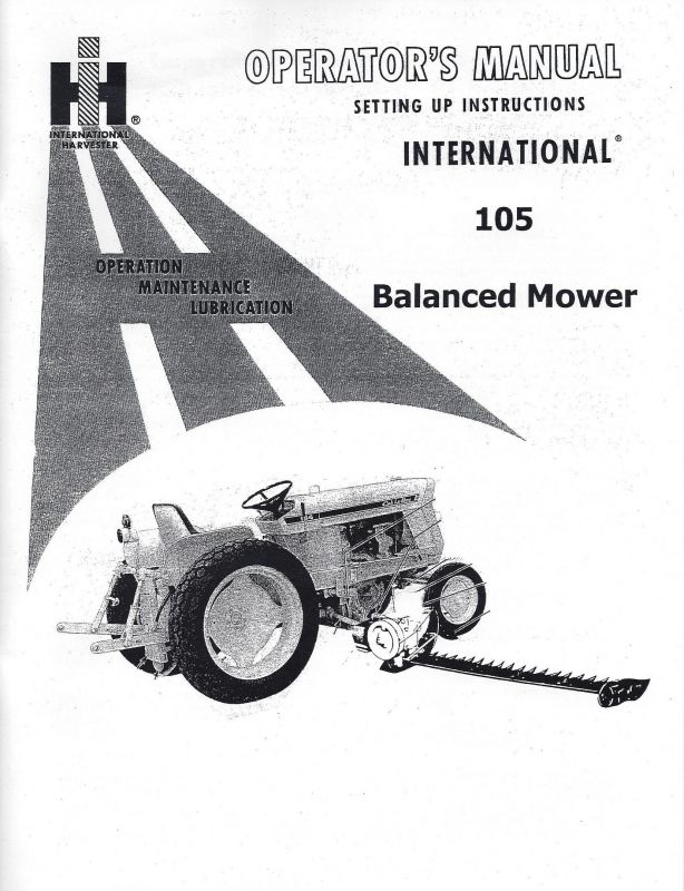 IH International Cub Tractor 22 Sickle Bar Mower Parts Manual Catalog