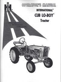 International Farmall McCormick Cub Lo-Boy Loboy Tractor Owner Operators Manual