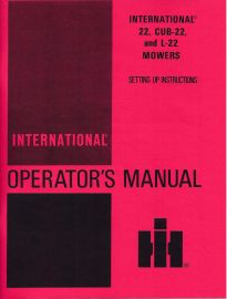 Operator's Manual for McCormick Cub 22, L-22 and No. 22 Mowers
