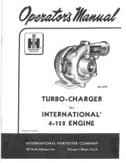 Operators Manual and Sales Engineering Bulletin for International 4-152 Comanche Turbocharged Engine