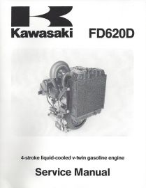 Kawasaki 4 Stroke Liquid Cooled V-Twin Horizontal Engines Service Manual FD620D