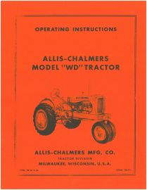 Details about   ALLIS CHALMERS ENGINES OPERATOR'S MANUAL 74530692 