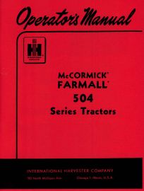 Operators Manual for McCormick Farmall 504 Series Tractors