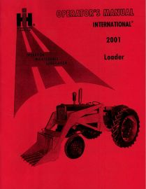Operators Manual for International 2001 Loader