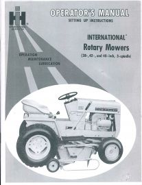 Operators Manual for International 38", 42" & 48" 3 Spindle Mower Decks