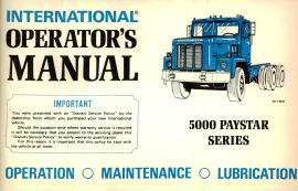 Operator's Manual for International 5000 Paystar Series Truck
