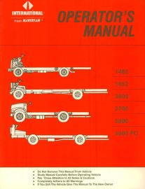 Operator's Manual for 1991 International 1462, 1652, 3600, 3700, 3800, 3900 FC Bus Chassis