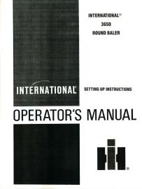 Operators Manual for McCormick International No. 3650 Round Baler
