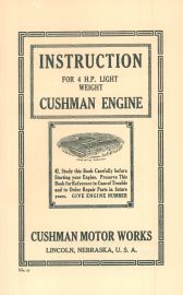 Instruction Manual for Cushman 4 HP Engine