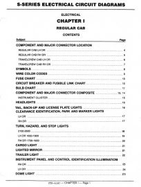 Electrical Circuit Diagrams for 1984-85 S Series Regular Cab