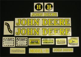 John Deere Model H Styled 1941-47 Restoration Mylar Decal Set