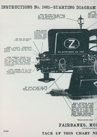 Instruction No. 2481 for Fairbanks Morse 3 & 6 HP Type "Z" Throttling Engines