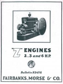 Bulletin H245G for Fairbanks Morse "Z" 2,3 & 6 H.P. Engines