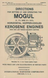 Directions for Setting Up & Operating 1917 Mogul Horizontal Hopper Cooled Kerosene Engine