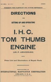 1 HP Titan Famous 1914 reprint IHC Instructions & Parts 