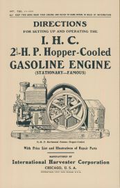 Mogul Kerosene Engine Motor Directions Book Horizontal Hopper Cooled High Low 