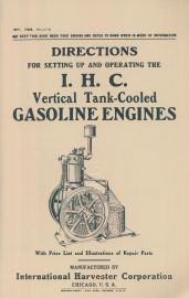 Famous 1913  reprint & parts 2-6 HP Vert IHC Operating inst 
