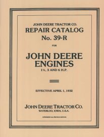 Repair Catalog No. 39-R for John Deere  1.5, 3 & 6 HP Engines